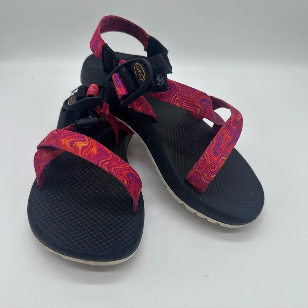 Chaco Z/Cloud Multicolor Sandals with Black Sole Size 6